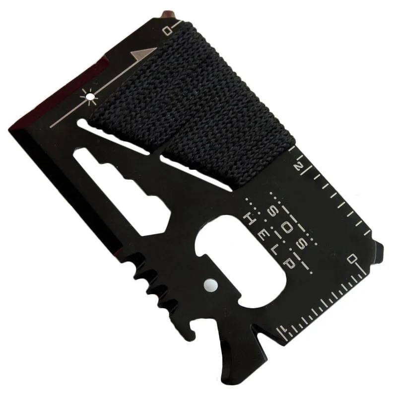 Multitool Credit Card - เครื่องมือฉุกเฉิน EDC บัตรเครดิตมัลติฟังก์ชั่กระเป๋ามีดล่าสัตว์กีฬากลางแจ้ง Camping Hiking SOS