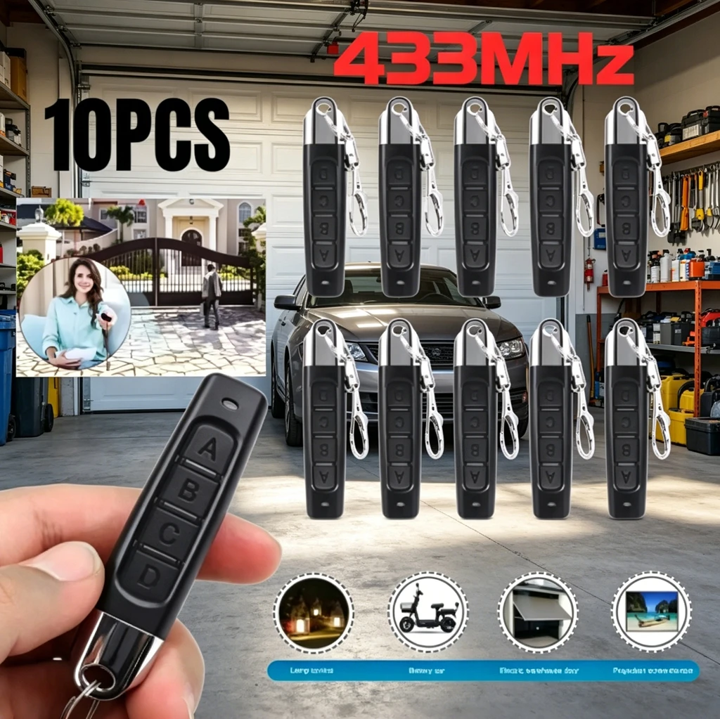 Bottle Opener Keyring - รีโมทคอนโทรล 4 ปุ่ม 433MHz สำหรับคัดลอกโค้ด 1/50