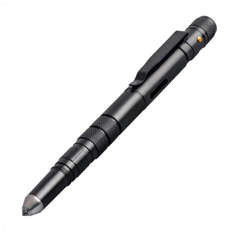 Pen Tactical Glass - แบบพกพามัลติฟังก์ชั่ปากกายุทธวิธี 4-In-1 กลางแจ้งยุทธวิธี Anti Skid ปากกาลูกลื่นไฟฉายฉุกเฉิน