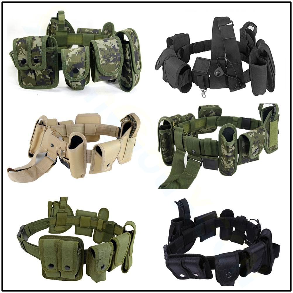 Edc Concealed Carry Belt - กลางแจ้งชุดเข็มขัดยุทธวิธีตํารวจ Security Guard Modular อุปกรณ์ Multi-pockets