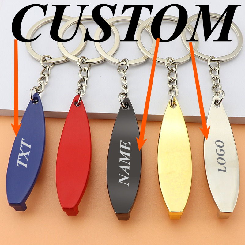 Bottle Opener Keyring - พวงกุญแจโลหะรูปกระดานโต้คลื่นแบบกำหนดเอง 1 ชิ้น พร้อมที่เปิดขวด ของตกแต่ง พวงกุญแจแบบกำหนดเอง
