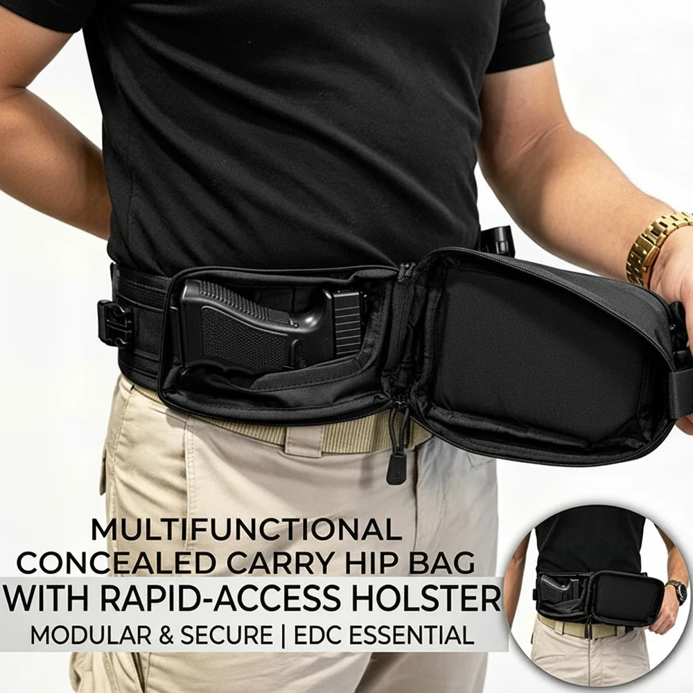 กระเป๋าคาดเอวแบบซ่อนปืน พร้อมช - Edc Pistol Carry Bag บทวิจารณ์และราคา