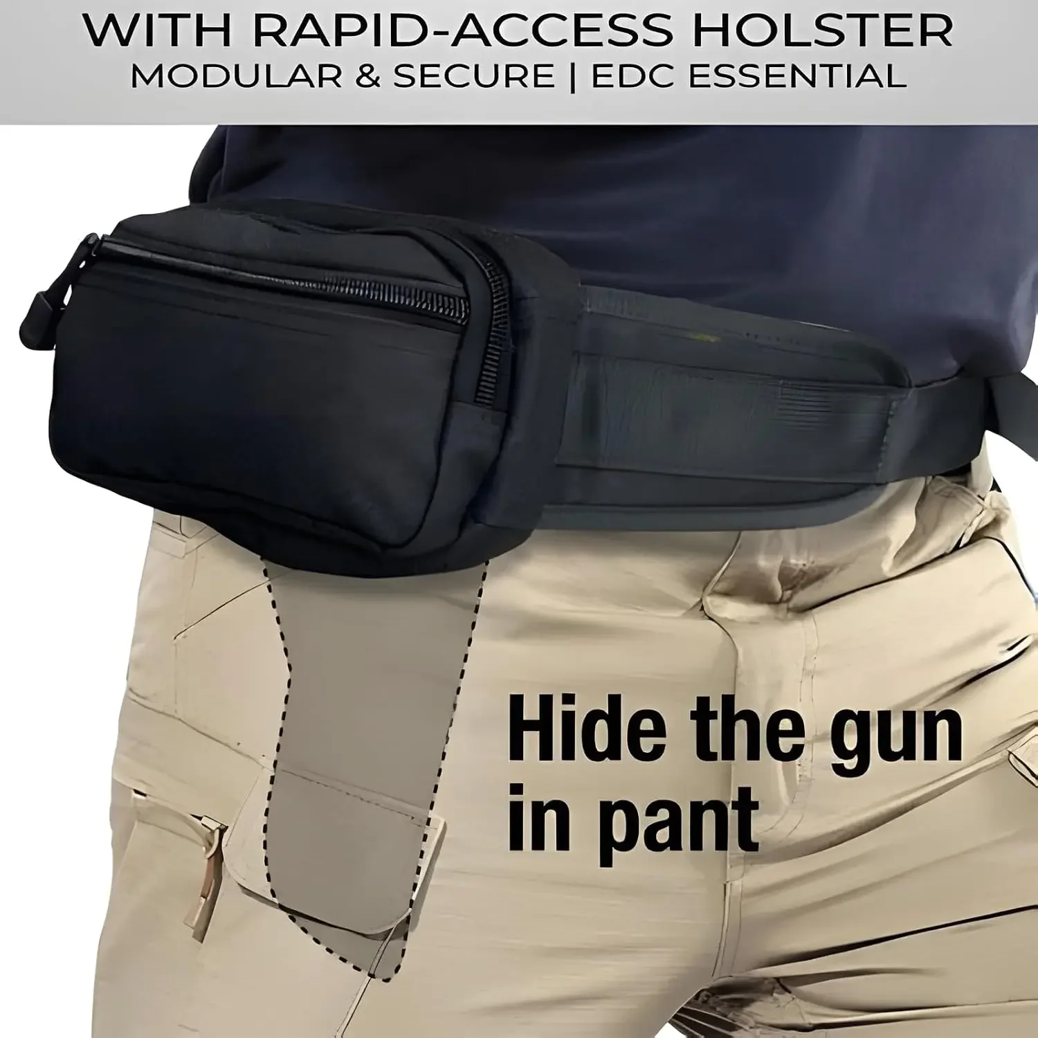 กระเป๋าคาดเอวแบบซ่อนปืน พร้อมช - Edc Pistol Carry Bag บทวิจารณ์และราคา
