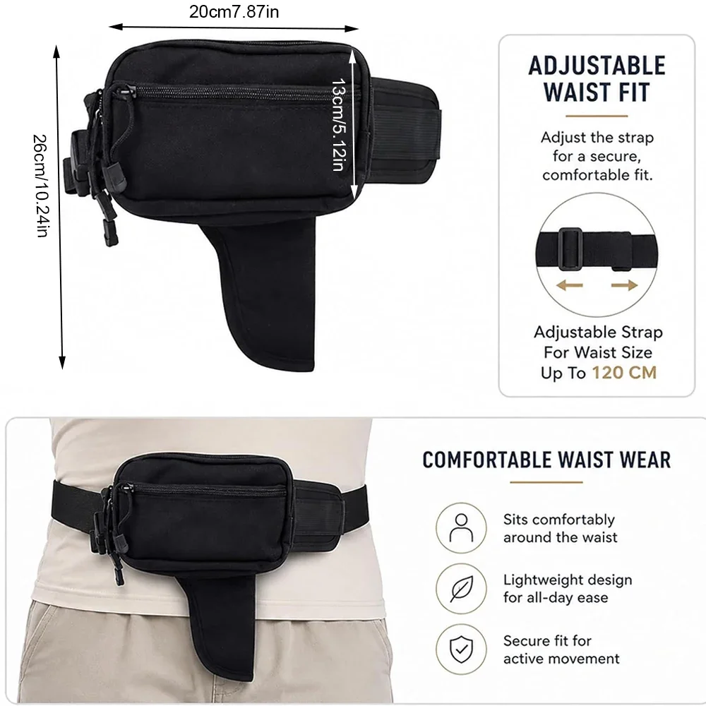 กระเป๋าคาดเอวแบบซ่อนปืน พร้อมช - Edc Pistol Carry Bag บทวิจารณ์และราคา