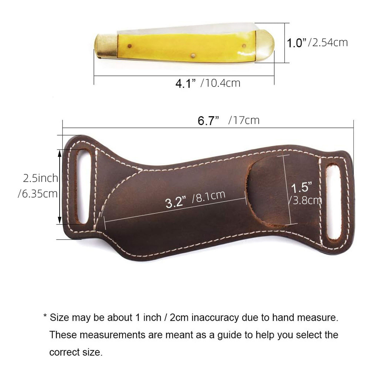 ซองหนังใส่มีดพับ 1 ชิ้น สำหรับ - Leather Edc. Carry Pouch บทวิจารณ์และราคา